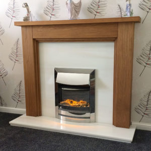 3 Step Oak Fireplace Customer Picture
