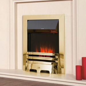 Celsi Accent Traditional Electric Fire in Brass