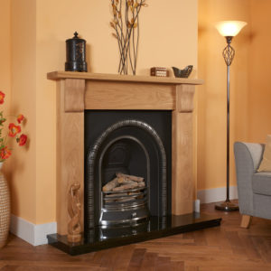 Contemporary Corbel Oak Fireplace Package