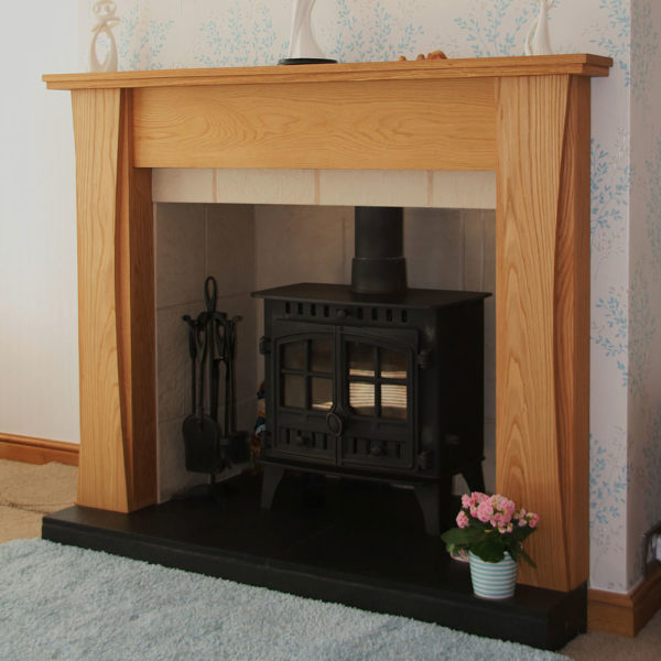 Curved Leg Solid Oak Fireplace Customer Picture