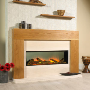 Milano Electric Fireplace Package