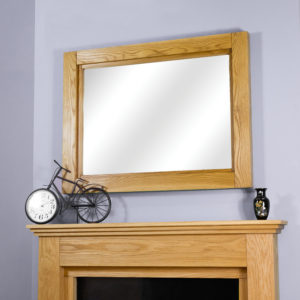 Stepped Solid Oak Mirror