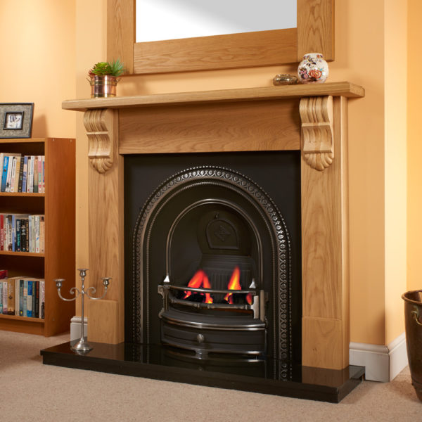 Tradition Solid Oak Fireplace Package