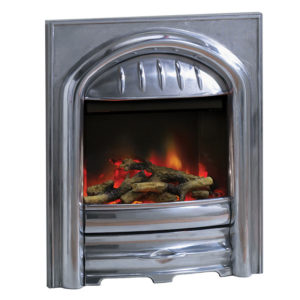 Pureglow Chloe Illusion Electric Fire in Full polished