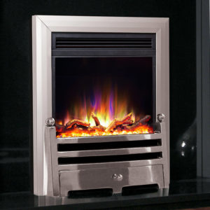 Celsi Electriflame XD Bauhaus Electric Fire in Silver