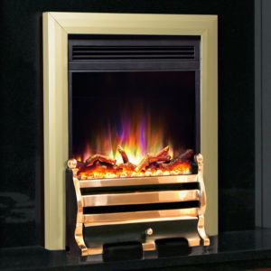 Celsi Electriflame XD Daisy Electric Fire in Brass
