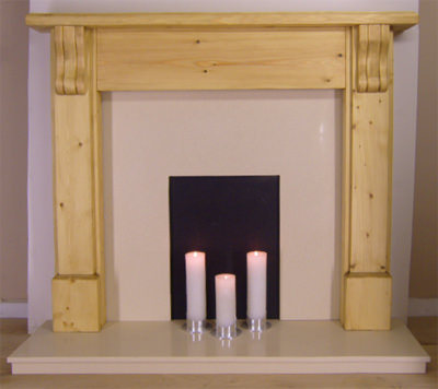 Fluted Corbel Solid Pine Fire Surround