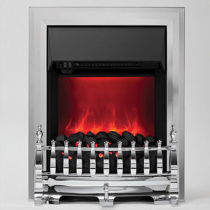 FLARE Collection by Be Modern | Camberley Electric Fire in Chrome