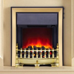 FLARE Collection by Be Modern | Fazer Electric Fire in Brass