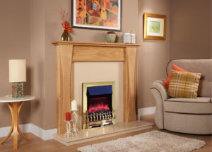 Curved Leg Solid Oak Fire Surround