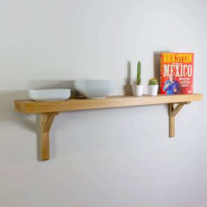 45mm Thick Solid Oak Shelving with Brackets